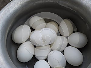 Egg boiling with water make it hard.Â  eggs are rich in protein